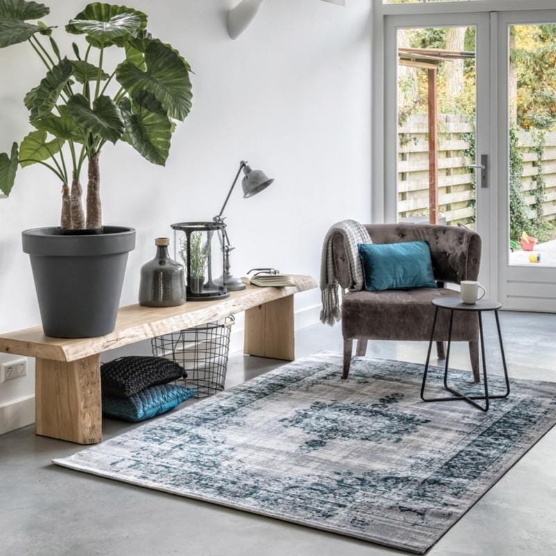 Vloerkleed Lifa Living CV Dark Grey Blue 2