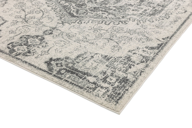 Laagpolig vloerkleed Easy Living Nova Medallion Ivory