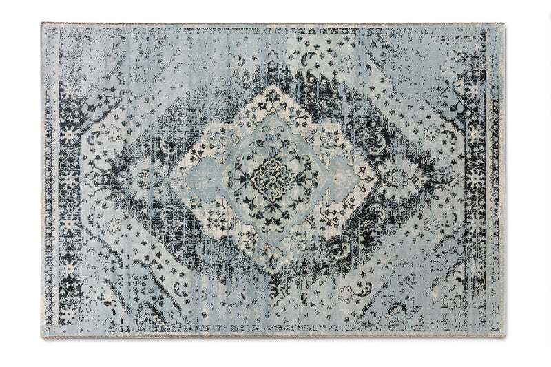 Vloerkleed Lifa Living Aqua Kim - Blauw/Licht Blauw