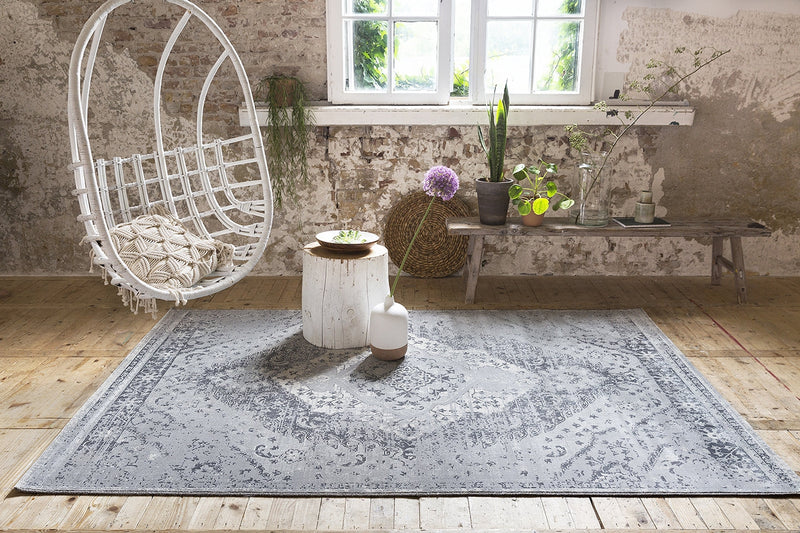 vloerkleed Lifa Living Aqua Rosa - Grijs/Crème