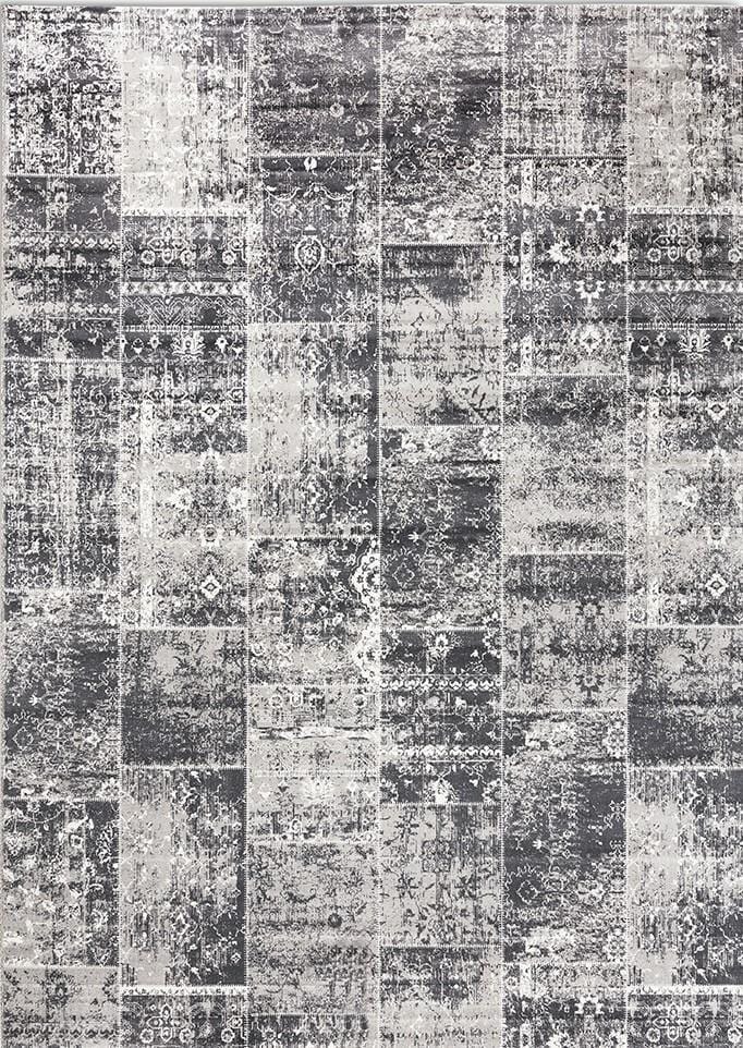 Vloerkleed  Lifa Living Vintage Patch All Grey