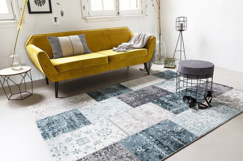 Vloerkleed  Lifa Living CPV Dark Grey Blue 1