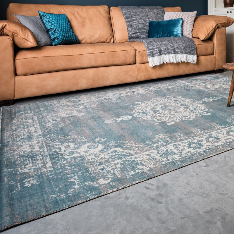 Vloerkleed Lifa Living CV Med Grey Blue