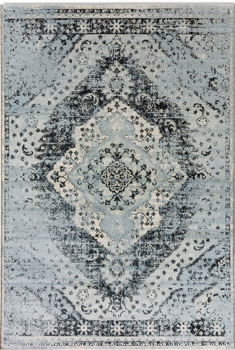 Vloerkleed Lifa Living Aqua Kim - Blauw/Licht Blauw