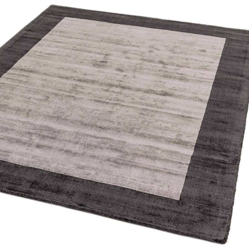 Laagpolig vloerkleed Easy Living Blade Border Rug Charcoal Silver