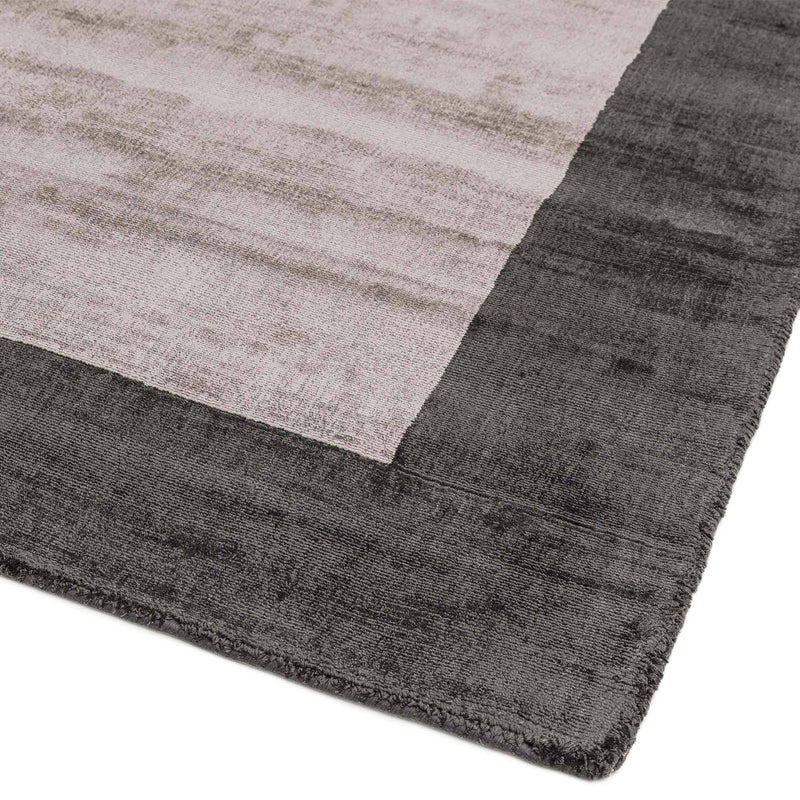 Laagpolig vloerkleed Easy Living Blade Border Rug Charcoal Silver
