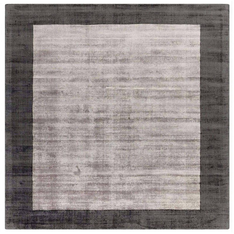 Laagpolig vloerkleed Easy Living Blade Border Rug Charcoal Silver