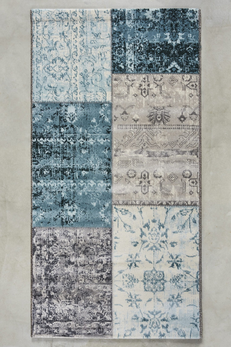 Vloerkleed  Lifa Living CPV Dark Grey Blue 1