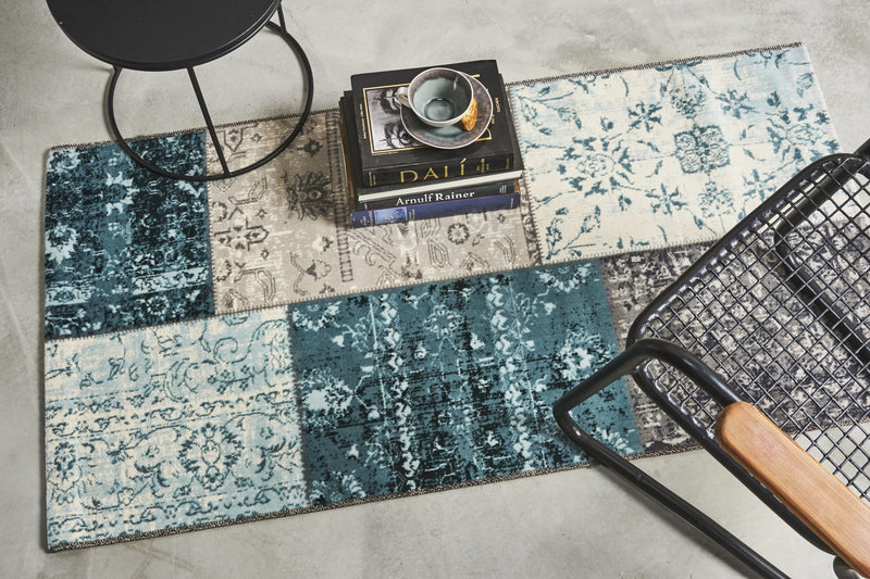 Vloerkleed  Lifa Living CPV Dark Grey Blue 1