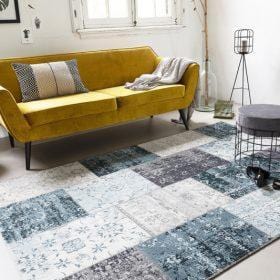 Vloerkleed  Lifa Living CPV Dark Grey Blue 1