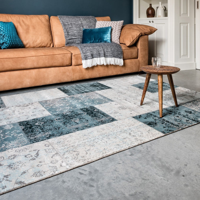 Vloerkleed  Lifa Living CPV Dark Grey Blue 1