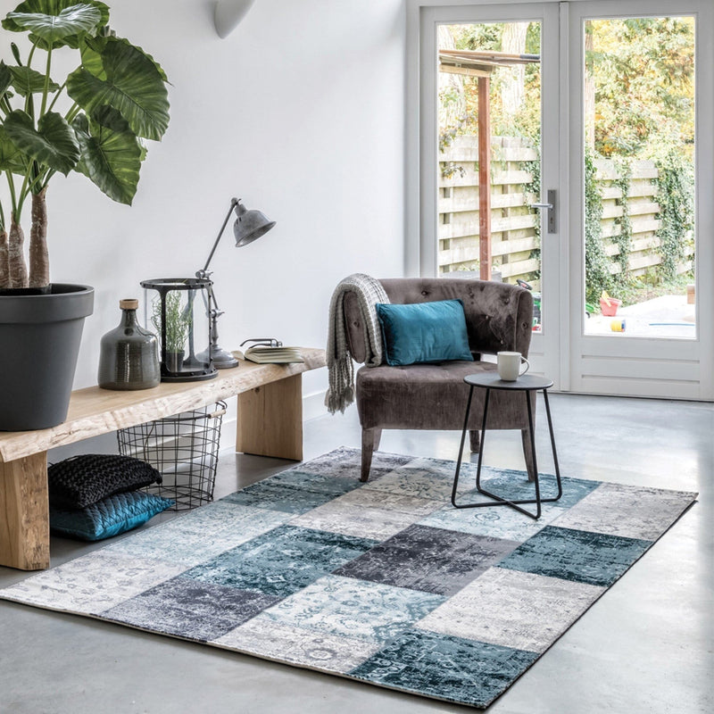Vloerkleed  Lifa Living CPV Dark Grey Blue 1