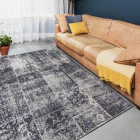 Vloerkleed  Lifa Living Vintage Patch All Grey